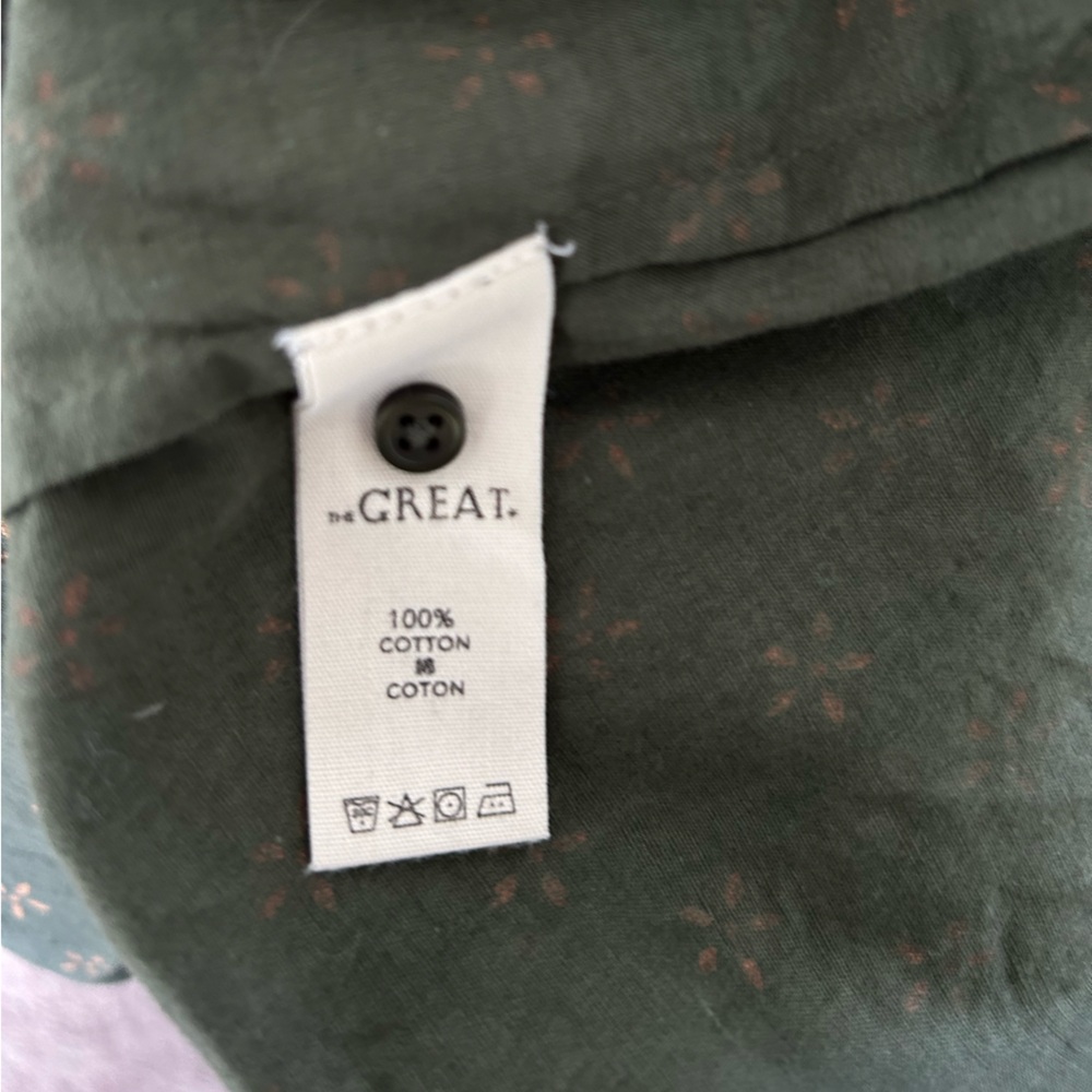 THE GREAT. Olive Green Button Down Shirt - Picture 8 of 15